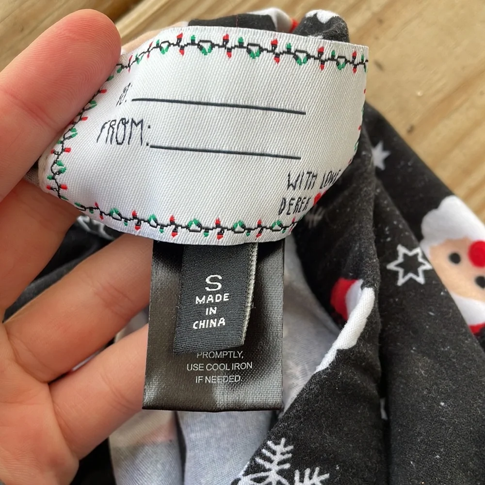 Santa Snowflake Print Bike Shorts